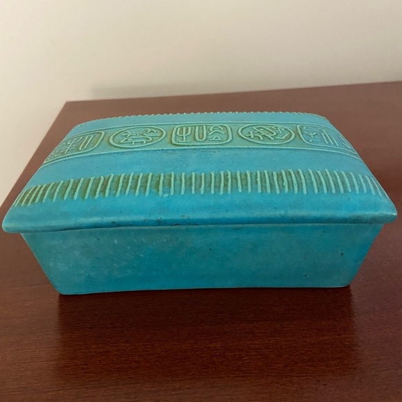 RARE Alvino Bagni for Raymor Bitossi Sea Garden Turquoise  Box Made in Italy - Picture 2 of 11